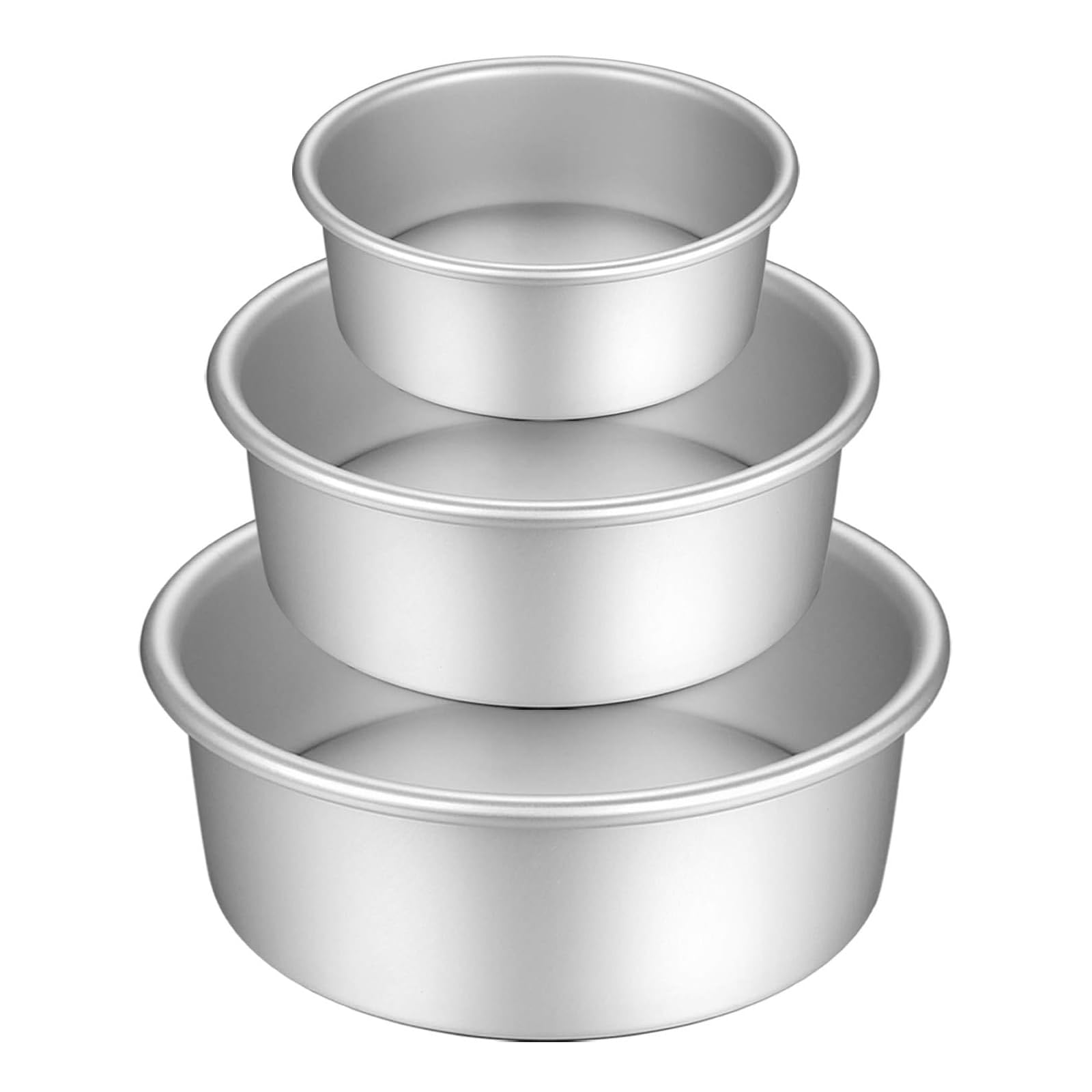 3 stampi rotondi per torte con fondo rimovibile, 15,2 x 25,3 x 25,4