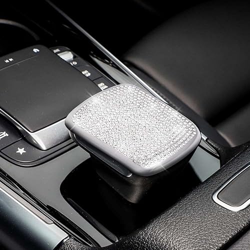 Pursuestar Bling Bling Crystal Central Control Gear Shift Knob Mouse Cover Car Interior Accessories Trim Sticker Decals for Mercedes Benz B GLA GLB Class 2020 2021 2022(not for A CLA)