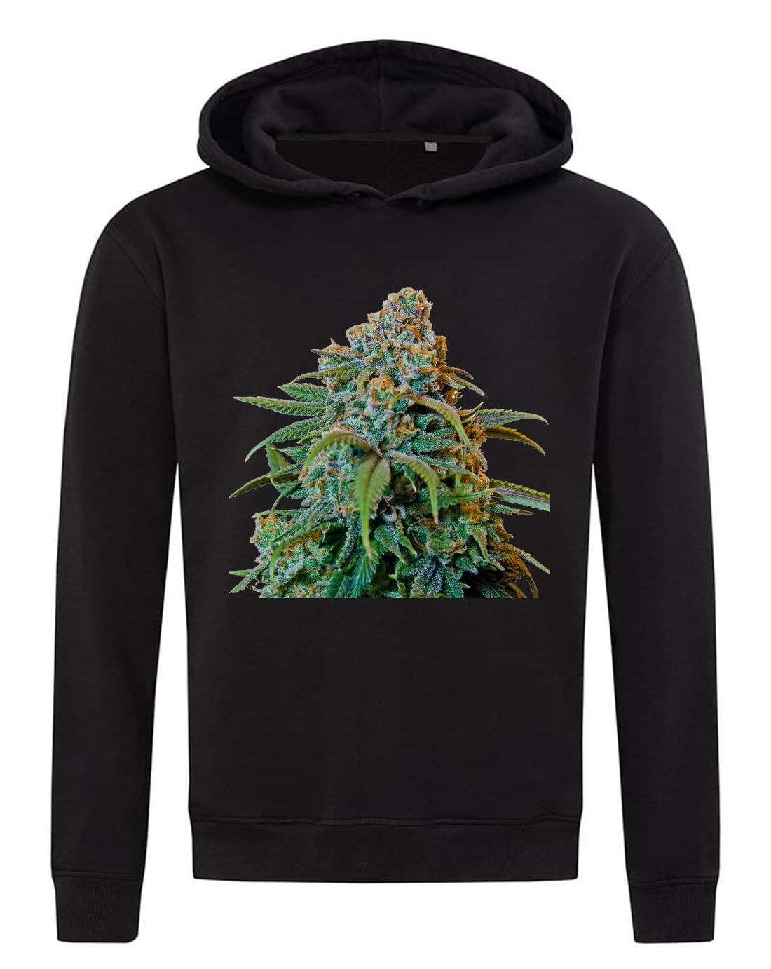 L Haze Art Felpa con cappuccio in misto cotone nero