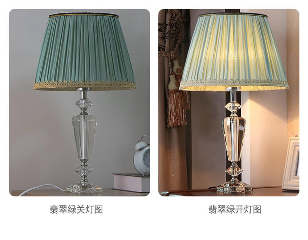 Lámpara de mesa de cristal LED de lujo contemporáneo Arte de moda Sala de estar Dormitorio Estudio Villa Hotel Casas modelo Mesita de noche Luz de escritorio (Estilo 20)