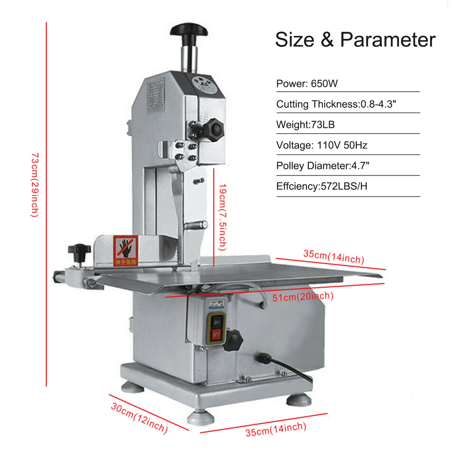 Electric Bone Saw Machine Commercial Electric Meat Band Saw Bone Saw
