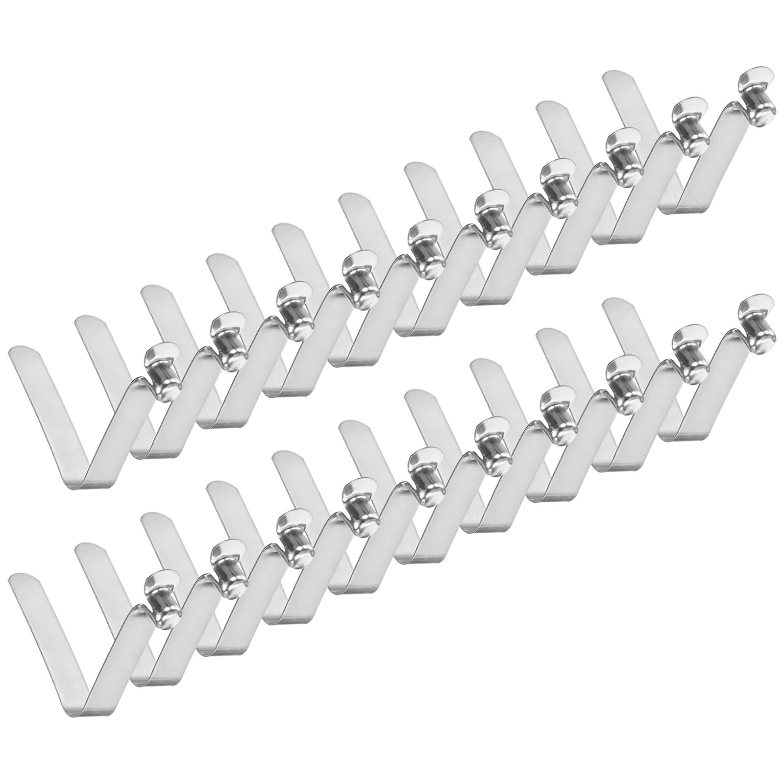 M METERXITY 20-Pack Kayak Paddle Snap 8mmx50mm Single Pin V Shaped Spring Steel Tent Pole Clips Locking Clips for Camping/Kayak Paddle/Tent Pole Push Button Spring Snap Clips