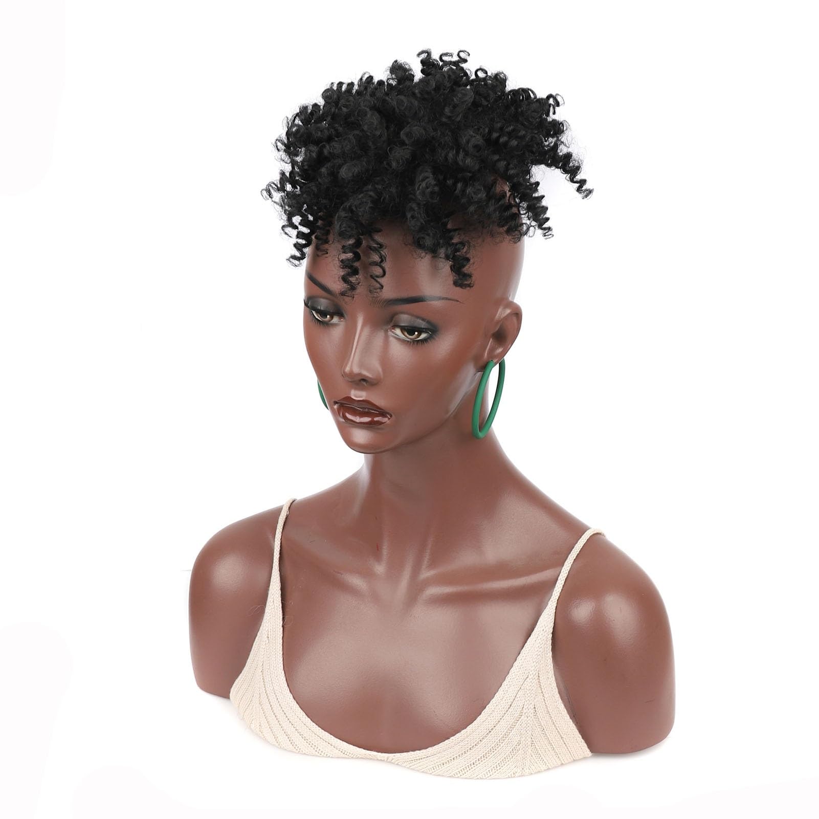 Perruque afro bouclée crépue synthétique à couches volume sans effort
