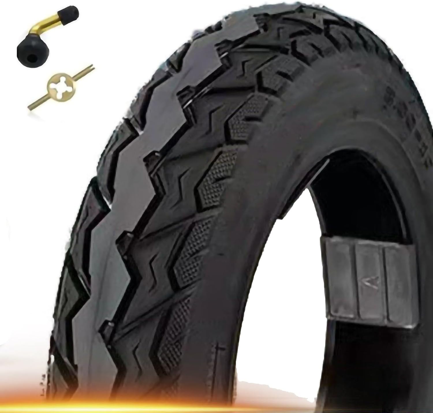 14x2.50 Electric Scooter Rubber Vacuum Tyre Tubeless Tyre Outer Tire Replacement, 250-14 Ebike Tire Heavy Duty Design for Electric Bicycles Tricycles Scooters