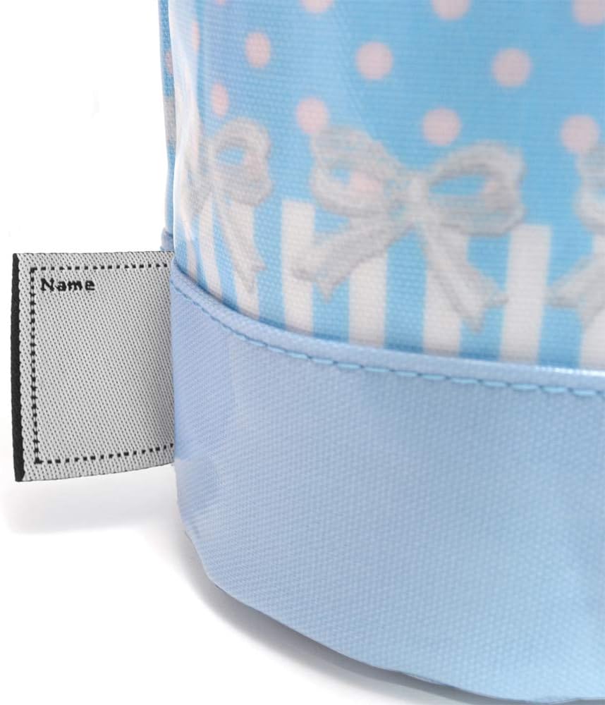 COLORFUL CANDY STYLE N7309300 Water Bottle Cover Girls Kids Case Holder Shoulder Small Size Fascinated with Polka Dots and Lace Ribbon (Light Blue)
