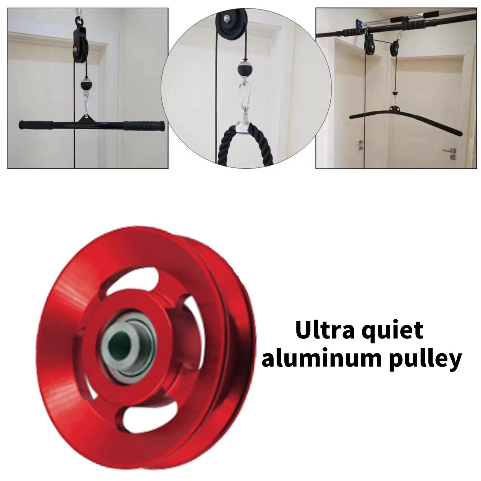 Ruota di puleggia con cuscinetto fisso, ruota a rulli rotondi, cavo, palestra, attrezzature per il fitness, parte, attrezzo per allenamento, pulegge, accessori, sistemi di cavi