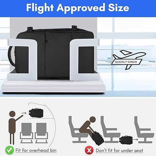 Vista 145 de Taygeer Mochila de mano para mujer, mochila de viaje de 35 litros para mujer, aprobada por aerolíneas, bonita bolsa de viaje para artículos Azul