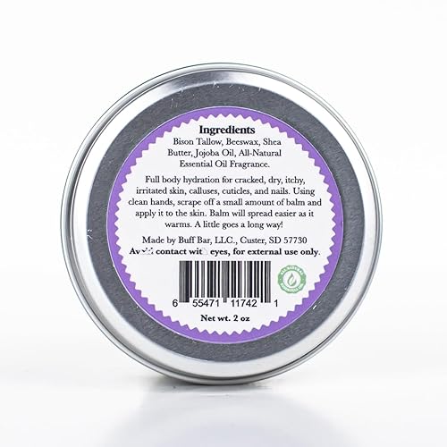 Miniatura 2 de BUFF BAR - Bálsamo de sebo puro de bisonte, menta lavanda, paquete de 2  para todo uso, hidratante, derivado de forma natural, aroma suave,