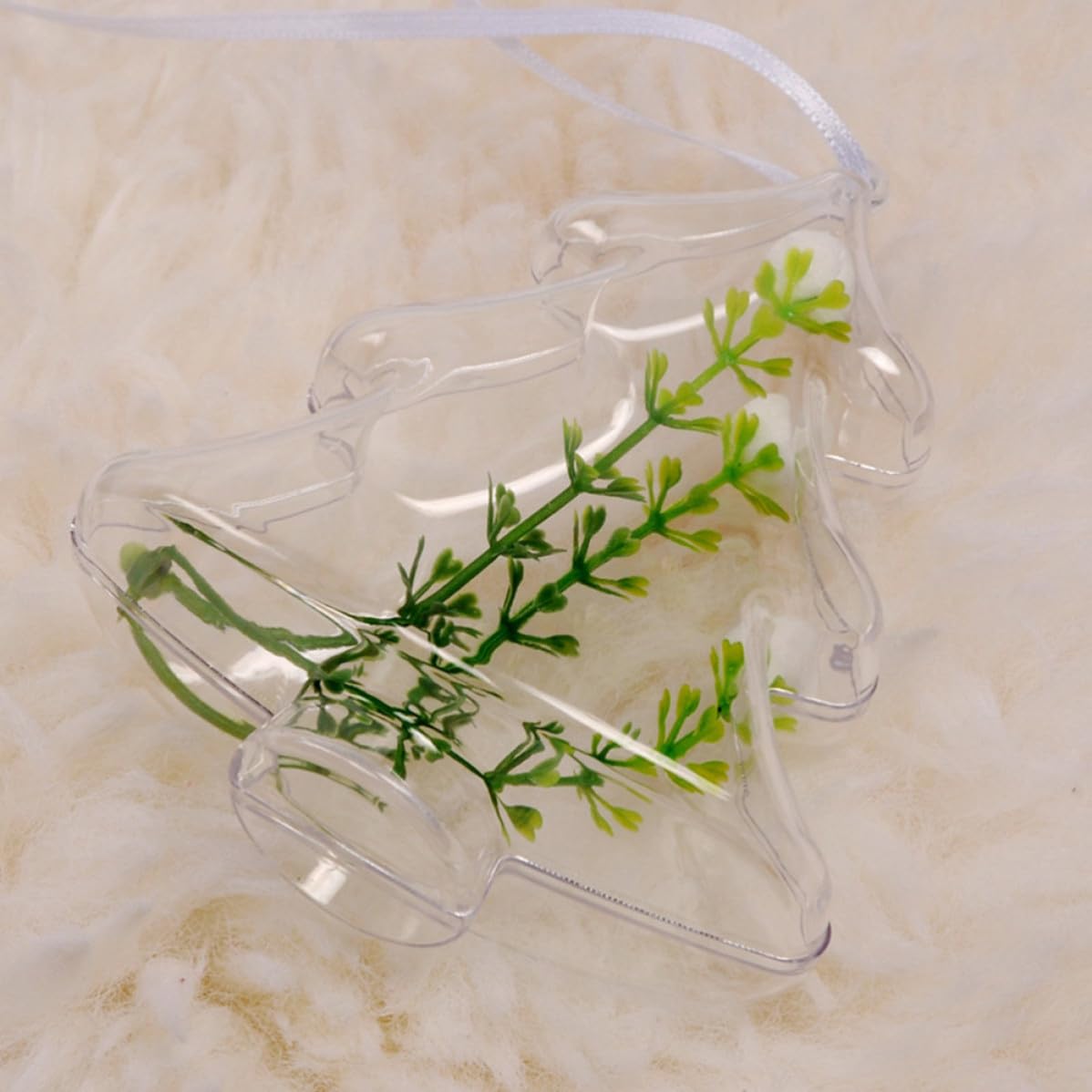 Didiseaon 30 Pièces Boules Suspendues en Plastique Transparent Noël, Forme