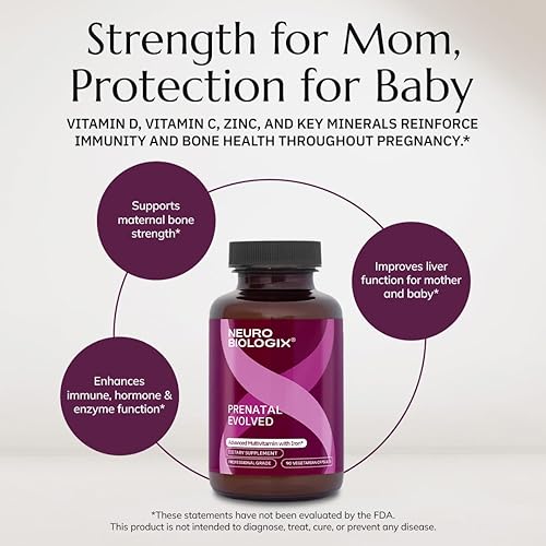 Miniatura 7 de Neuro biologix Prenatal Essentials Plus, vitaminas pre y postnatales para mujeres, multivitamínico con hierro y folato de metilo, metilación