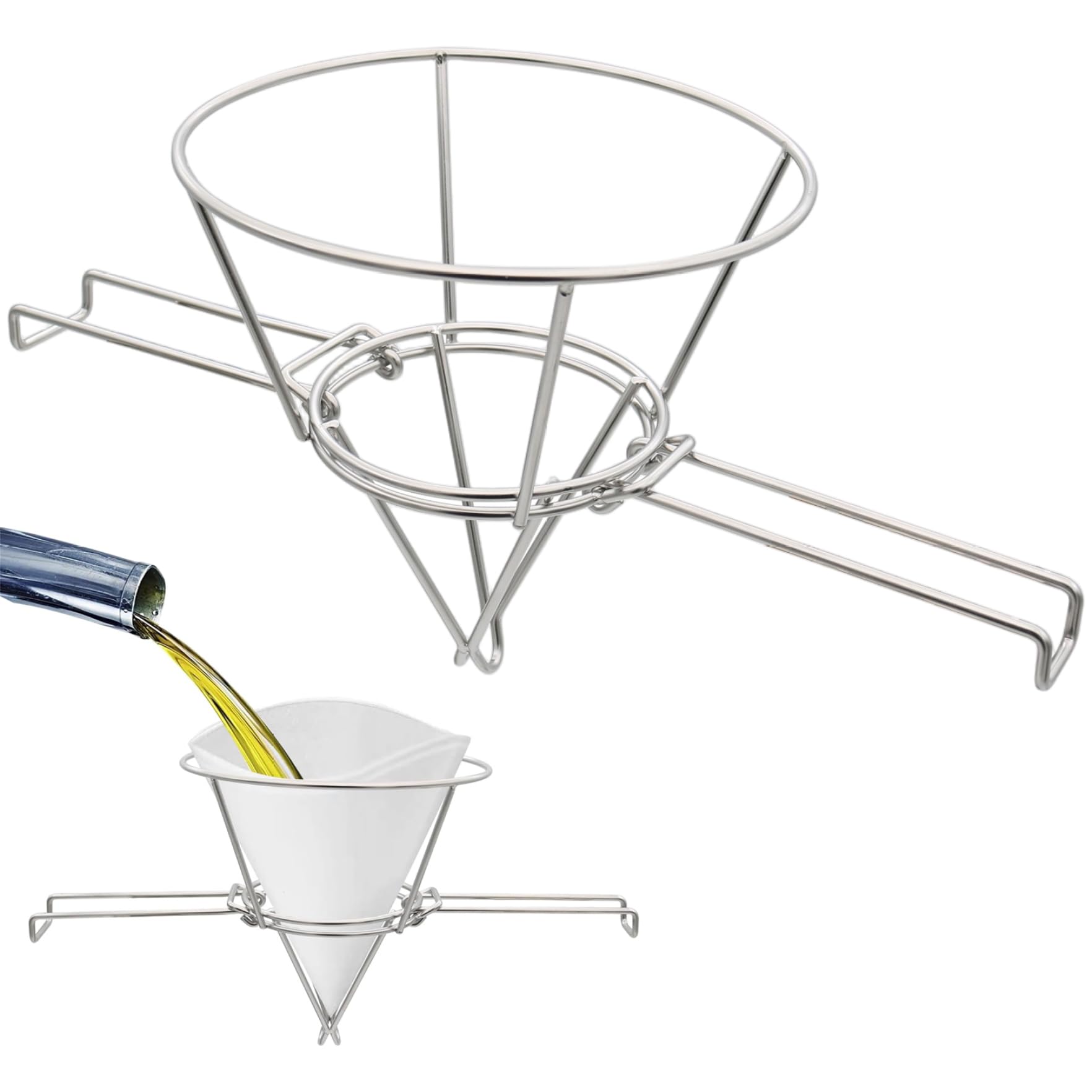 Porte-filtre conique pour sirop d'érable en acier inoxydable pour cuisine