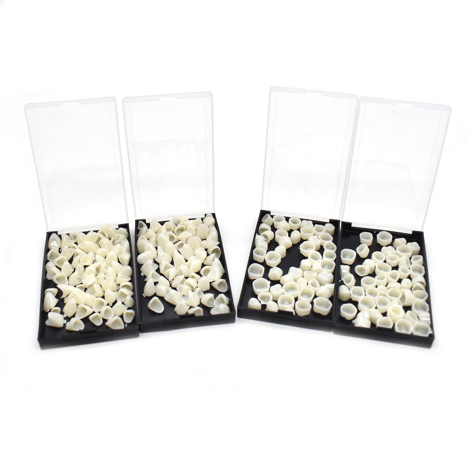 MIBICIRI 4 Caja Carillas Dentales Temporales Kit de Coronas Dentales Temporales Adecuado para Dientes Delanteros y Posteriores