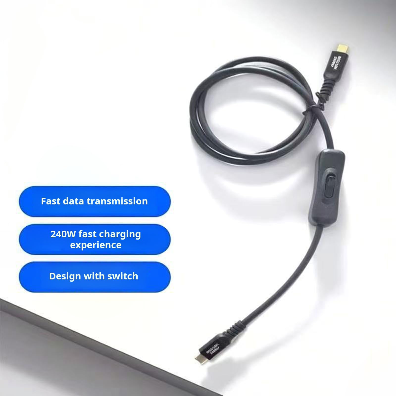 Cavo adattatore di tipo C con interruttori a levetta offre PD240W ricarica rapida 120Gbps velocità dati e video 16K USB C cavo di controllo di commutazione