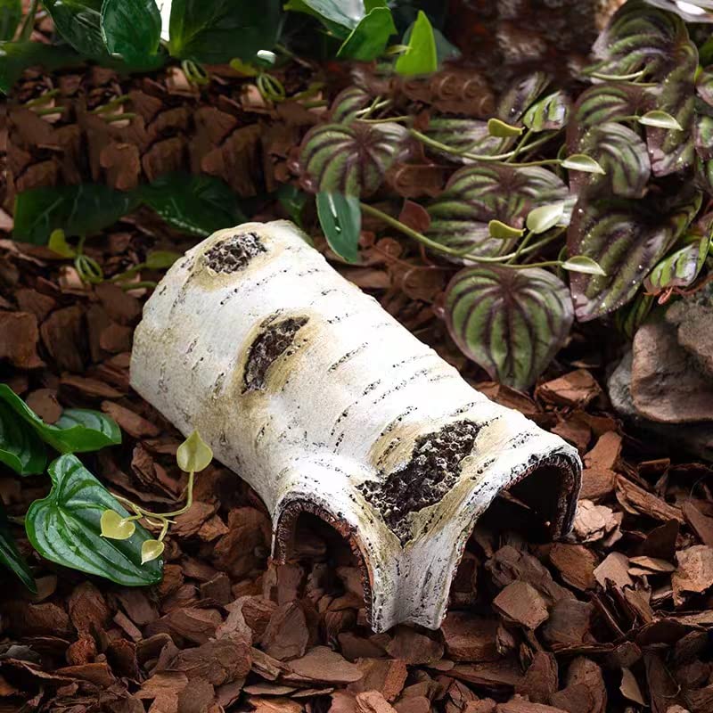 Saim Cueva de acuario, madera de acuario, esconder reptiles, tronco de árbol, decoración de resina, paisaje, decoración de acuario, ocultar adornos acuáticos, accesorios para peces/reptiles/camarones