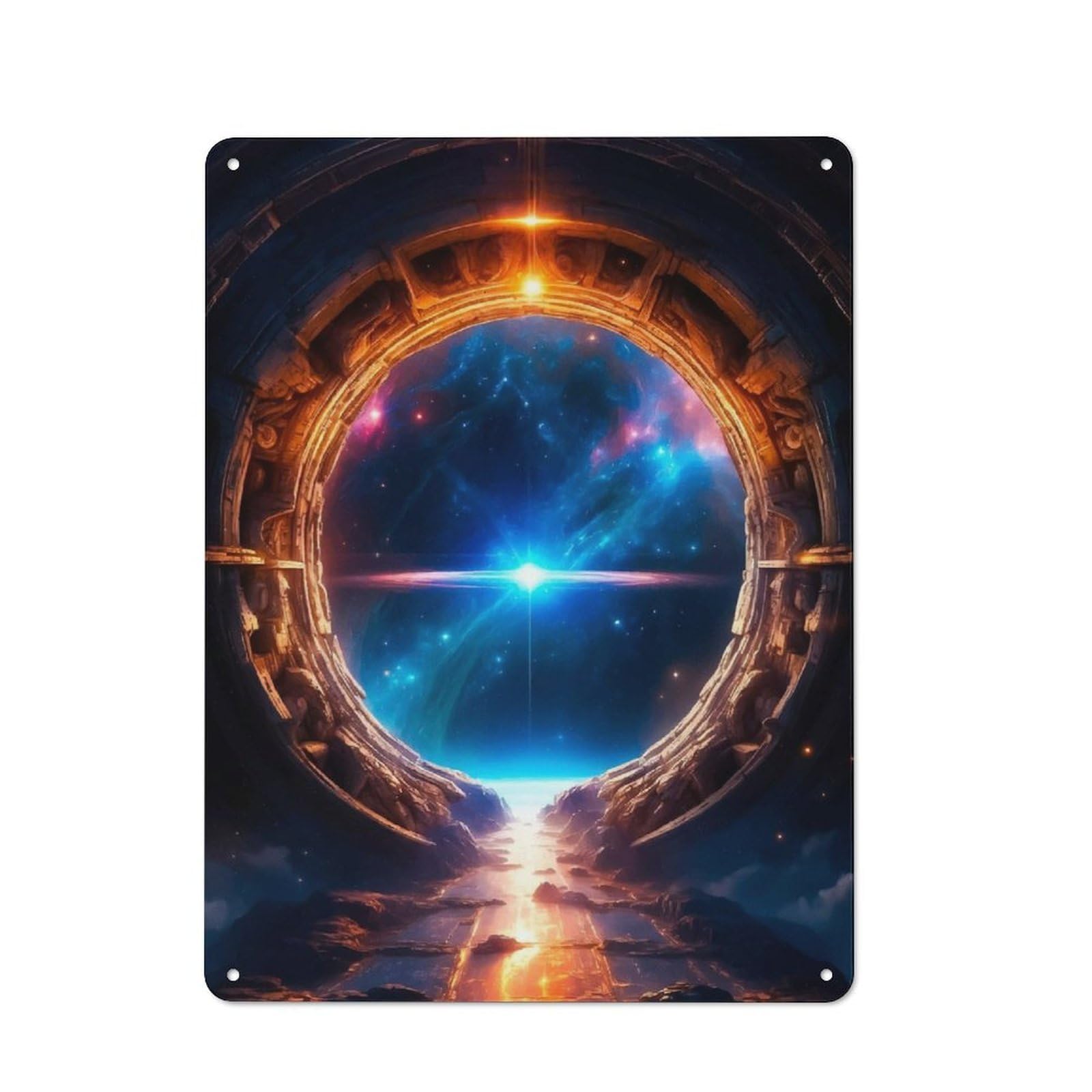 Junmoney Strange Portal Vintage Tin Sign 40X30cm With For Man Cave Or Games Room, Suited To Wall Displays In Games Rooms And Man Caves