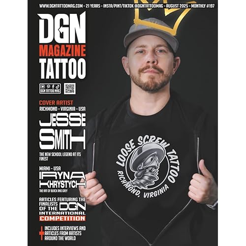 DGN Tattoo Magazine – Issue #197: Jesse Smith: New School Legend and International Judge for DGN Tattoo Magazine