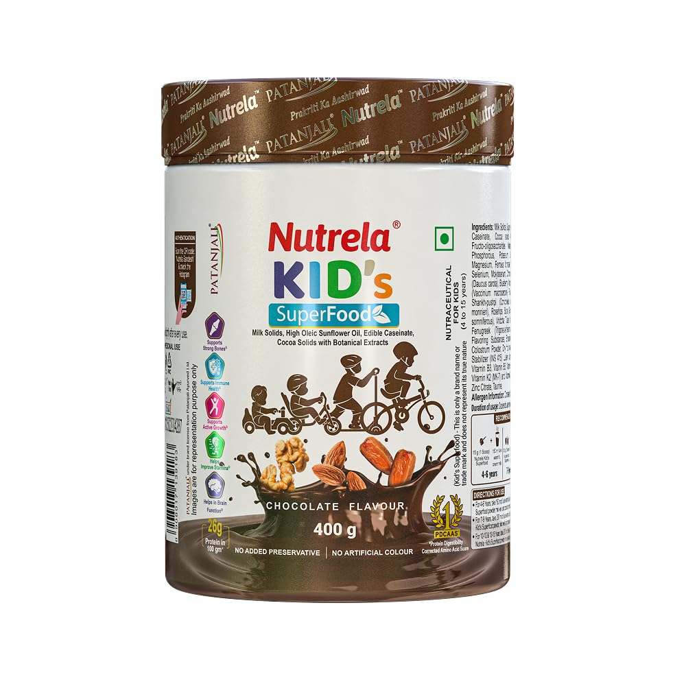 Nutrela Kids Protein Powder - 400g, Chocolate Flavour | Helps in Memory and Brain Development | Improve Muscle Mass, Bone ... - Review, Price and Buying Guide