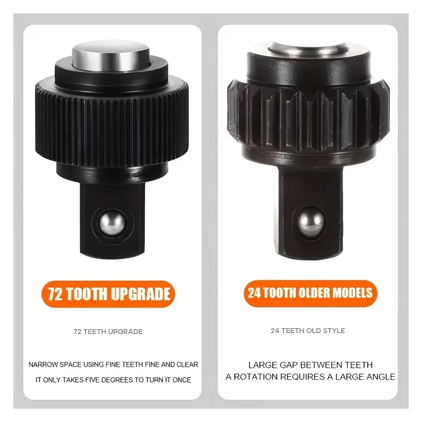 Generico Chiave a cricchetto reversibile a 72 denti | Attacco 1/4,3/8,1/2", manico telescopico, cricchetto reversibile, sgancio rapido
