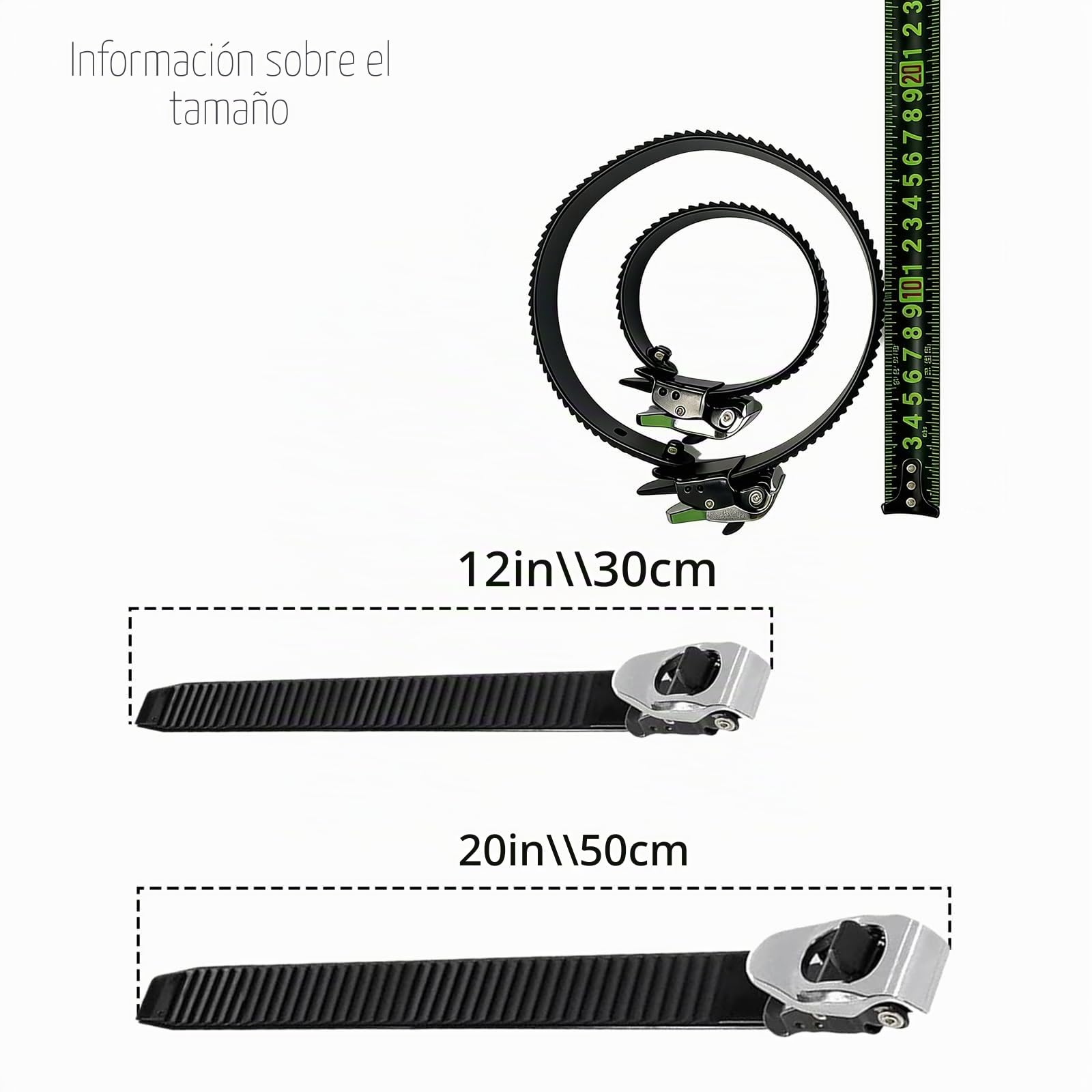 12/20 Inch Heavy-Duty Stainless Steel Grip Lock Straps – Reusable Ratchet Zip Ties for Outdoor Fencing, Poles, Gates, Pipes, and Heavy-Duty Securing Tasks(3pcs,12IN)
