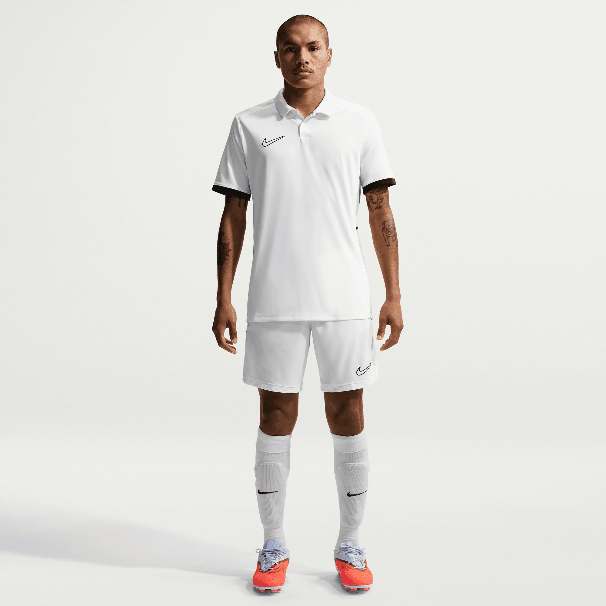Nike Herren Dri-Fit Academy25 Ss Polo T-Shirt, White/Black/Wolf Grey/Black, XXL – Ansicht 2