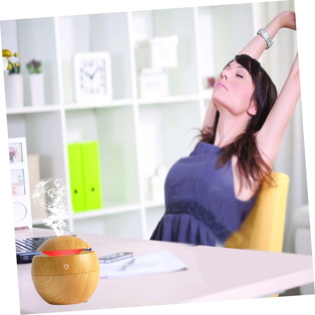 Alipis 2piezas Difusor De Aceites Humidificador Portátil De Usb Luz Led Diseño De Champiñón Para y Humidificador De Vapor Frío y