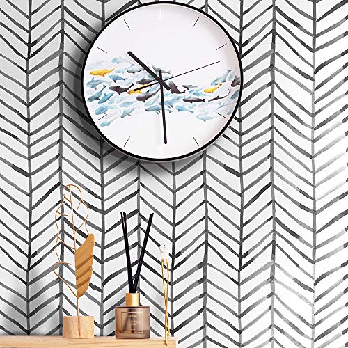 Papier peint rayures modernes blanc auto-adhésif 6mx45cm - 3