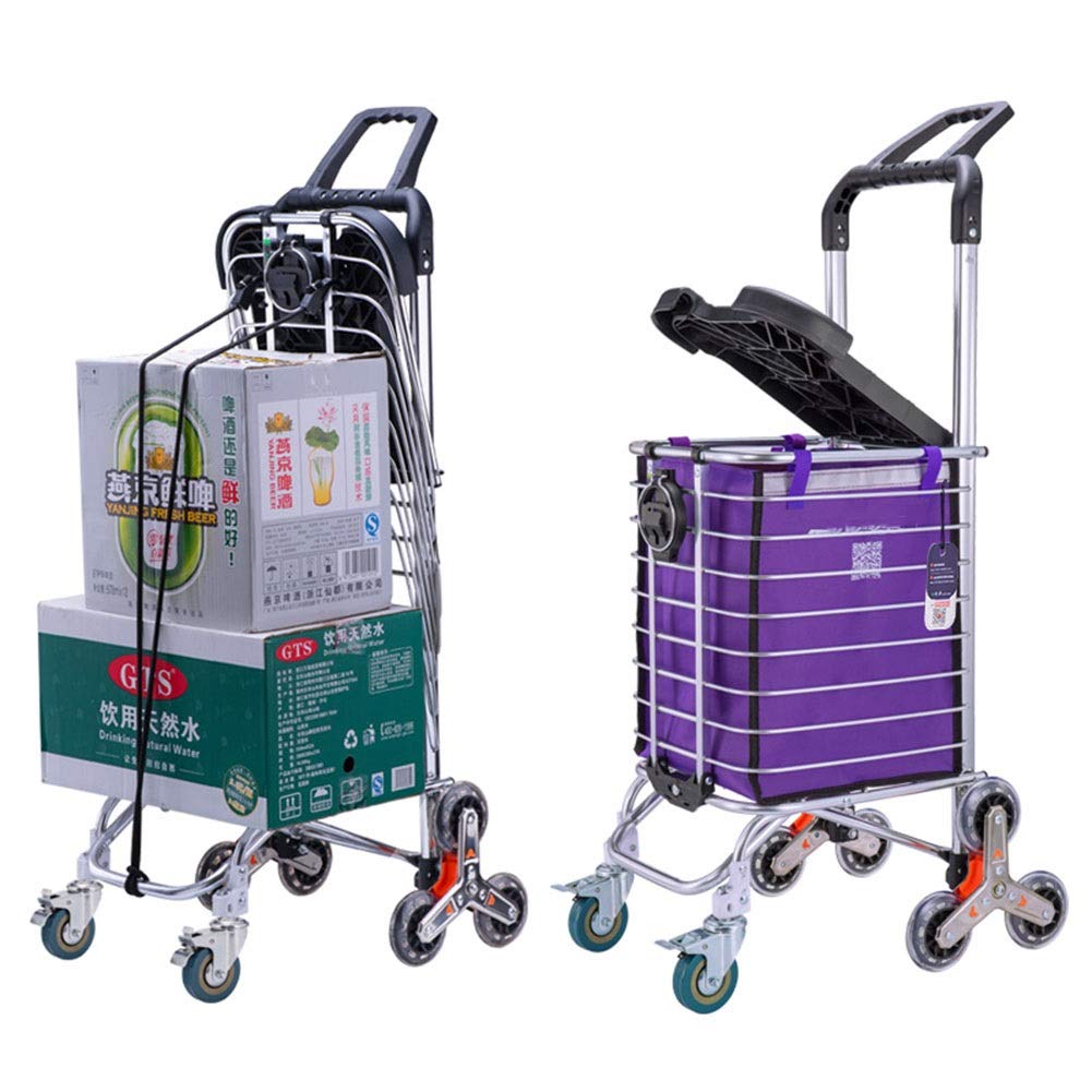 Andador para ancianos, Rollator Mobility Walker, Carrito de compras de anciano, plegable, puede descansar en cualquier momento, ligero y portátil