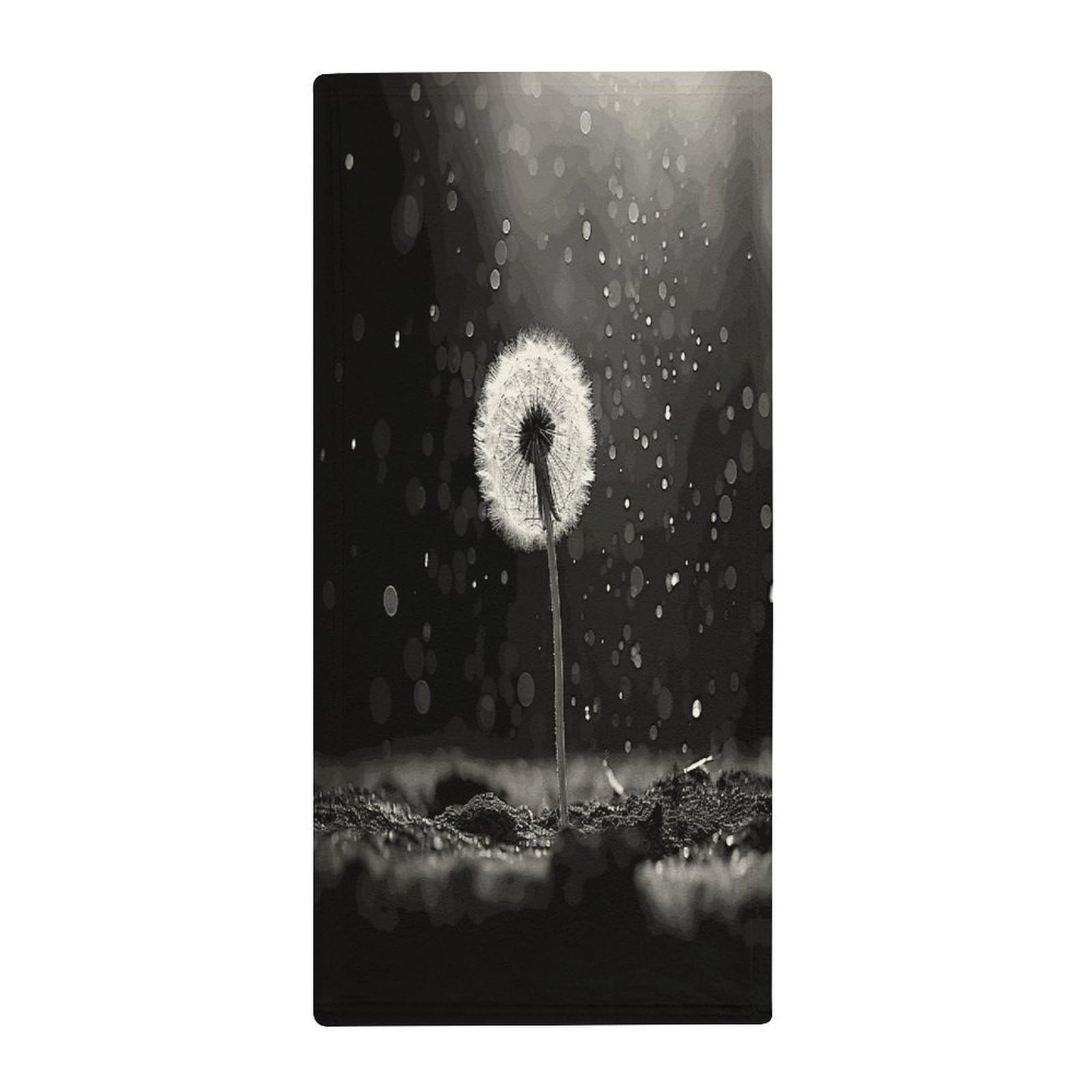 Fekiloot Style Dandelion Black And White Towels For Bathroom, Bath Towels 13.8 X 28.7 Inch, Hand Towel Multipurpose Use As Bath Fitness, Bathroom, Shower, Sports, Yoga Towel