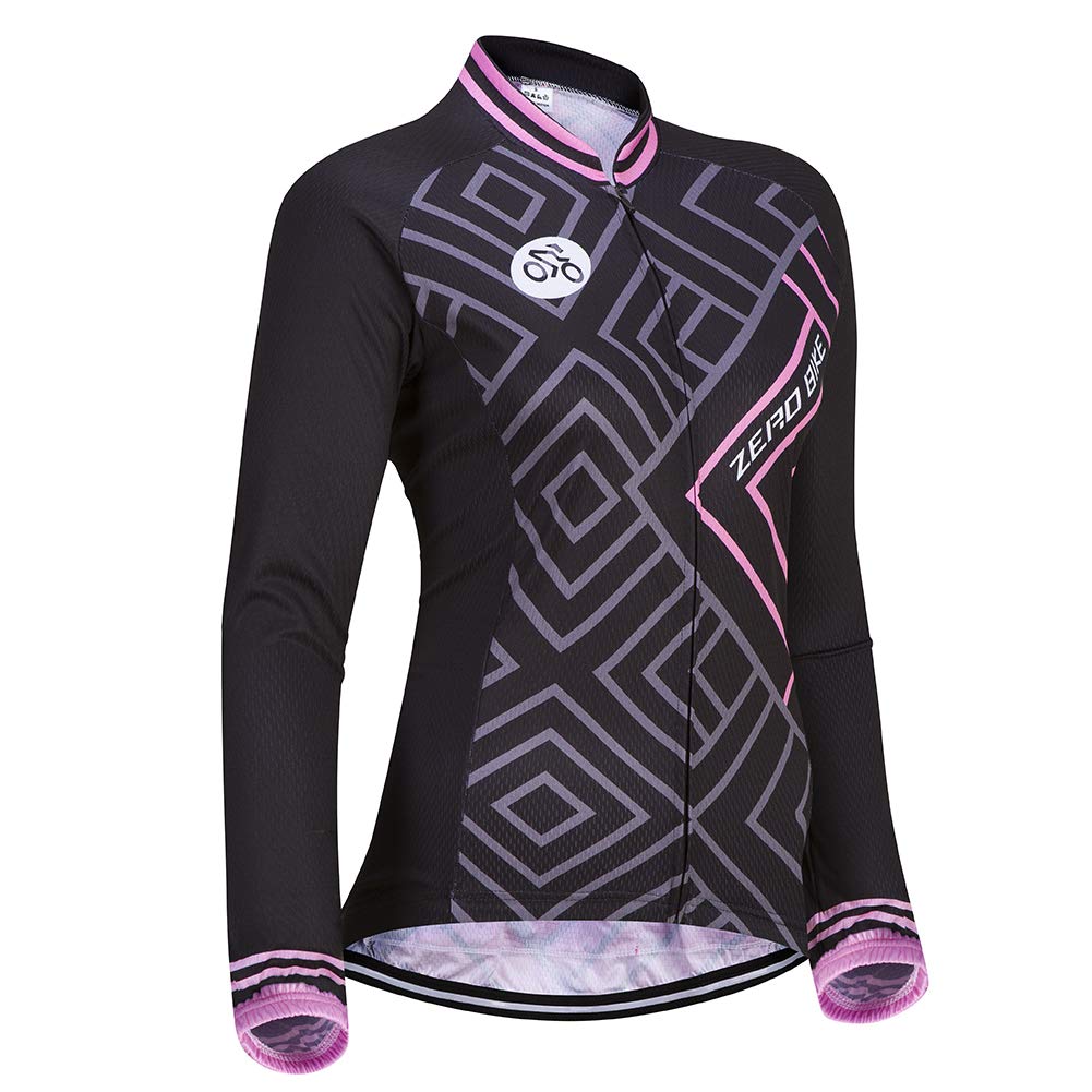 Damen Atmungsaktiv Schnelltrocknend Fahrradtrikot, Outdoor Lange Ärmel Radsport-Shirt