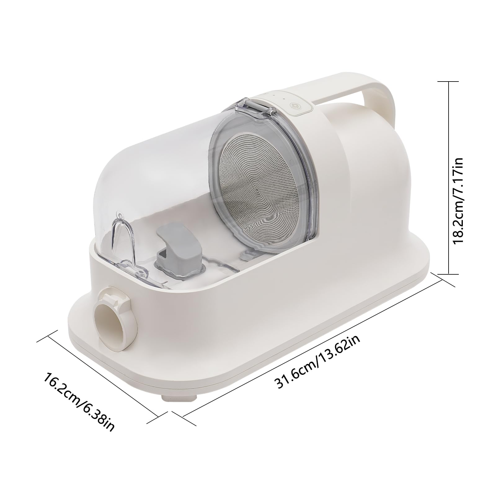 Juego de aspiradoras para mascotas, silencioso, cortapelos para perros y gatos, con tijeras eléctricas, cepillo para el cuidado del pelo, peine 11800 PA, aspiración de 1,4 l, juego profesional de
