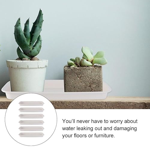 Miniatura 9 de Bandeja rectangular de plástico para plantas, bandeja de goteo para maceta, bandeja de goteo para alféizar de ventana, estante de ventana de 9.73 x