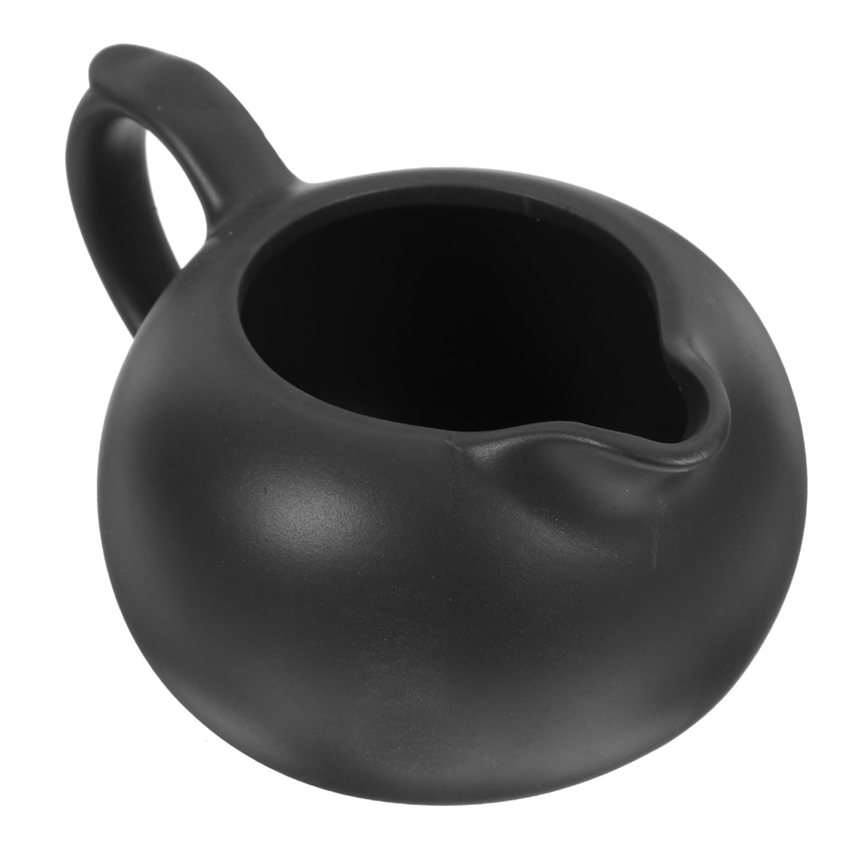 PRETYZOOM Jarra Diseño Único y Fácil de Usar de Cerámica Negra para Servir Leche y Jarabe Adecuado para Cafeterías y Decoración del Hogar Moderna