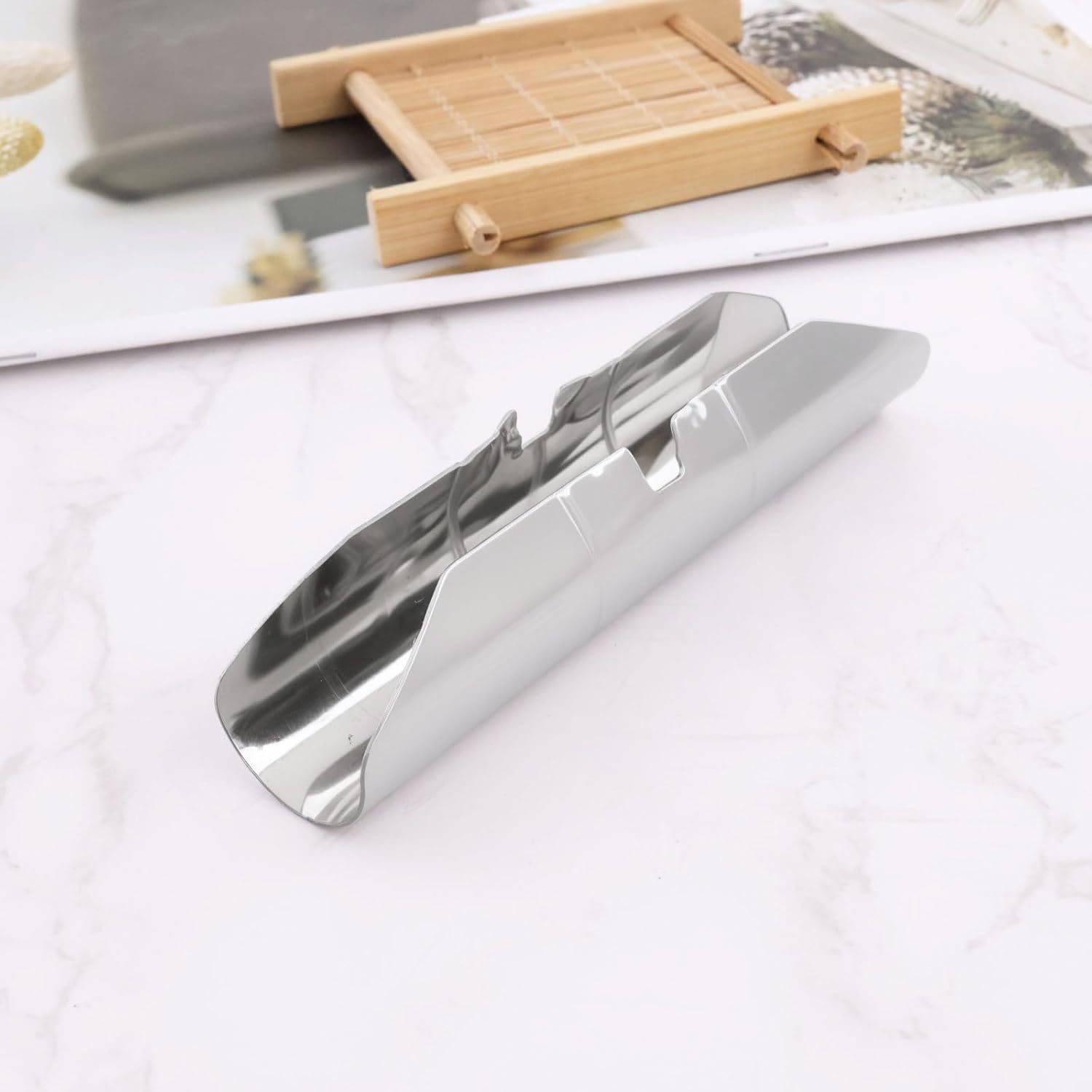 4Pcs Internal Curtain Pole Joiner Stainless Steel Roman Rod Curtain Rod Connector Compatible with Hallis Hudson 25-28mm 110x25x0.5mm