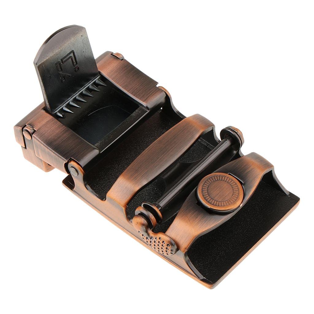 HEAVENGLOW Mens Ratchet Belt Buckle, Automatic Slide Buckle for Belt Strap 34-36mm Copper-picture-26