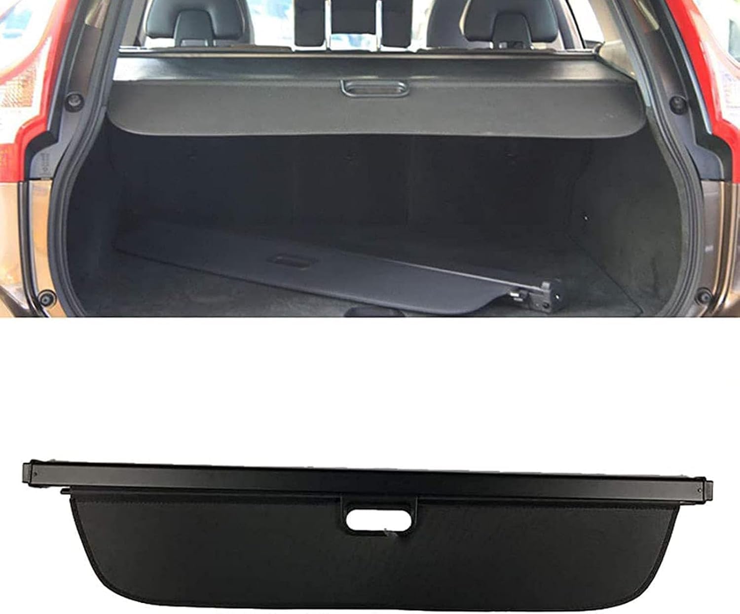 heyinghon Car Retractable Rear Trunk Parcel Shelf for Volvo XC60 2009-2018, Trunk Cargo Cover Auto Boot Luggage Cargo Load Cover Rear Trunk Parcel Shelf Shield Panel