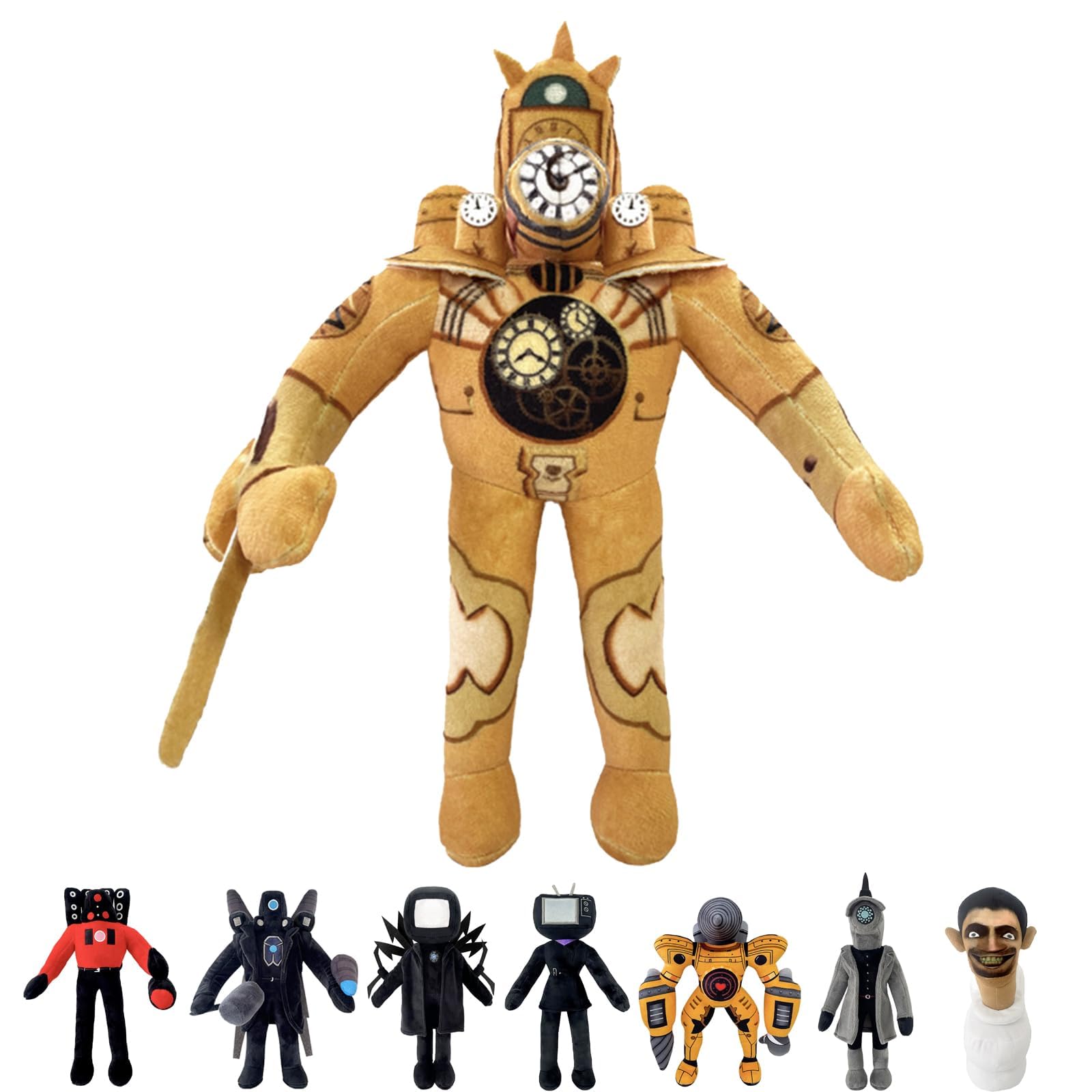 POPOYU Titan Clock Man Plush Toys,2025 Boss Clock Man Plush Figures,Stuffed Plush Figure,New Titan Clock.Man, Funny Game Cartoon Stuffed Plush Doll