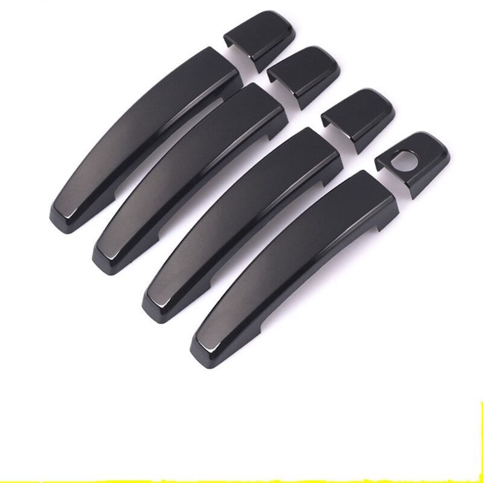 Rinkteea Black Exterior Car Door Handle For Holden Captiva Saturn 2004-2011 Chrome Car Door Handle Cover Trim Stickers Styling Accessories(Black)