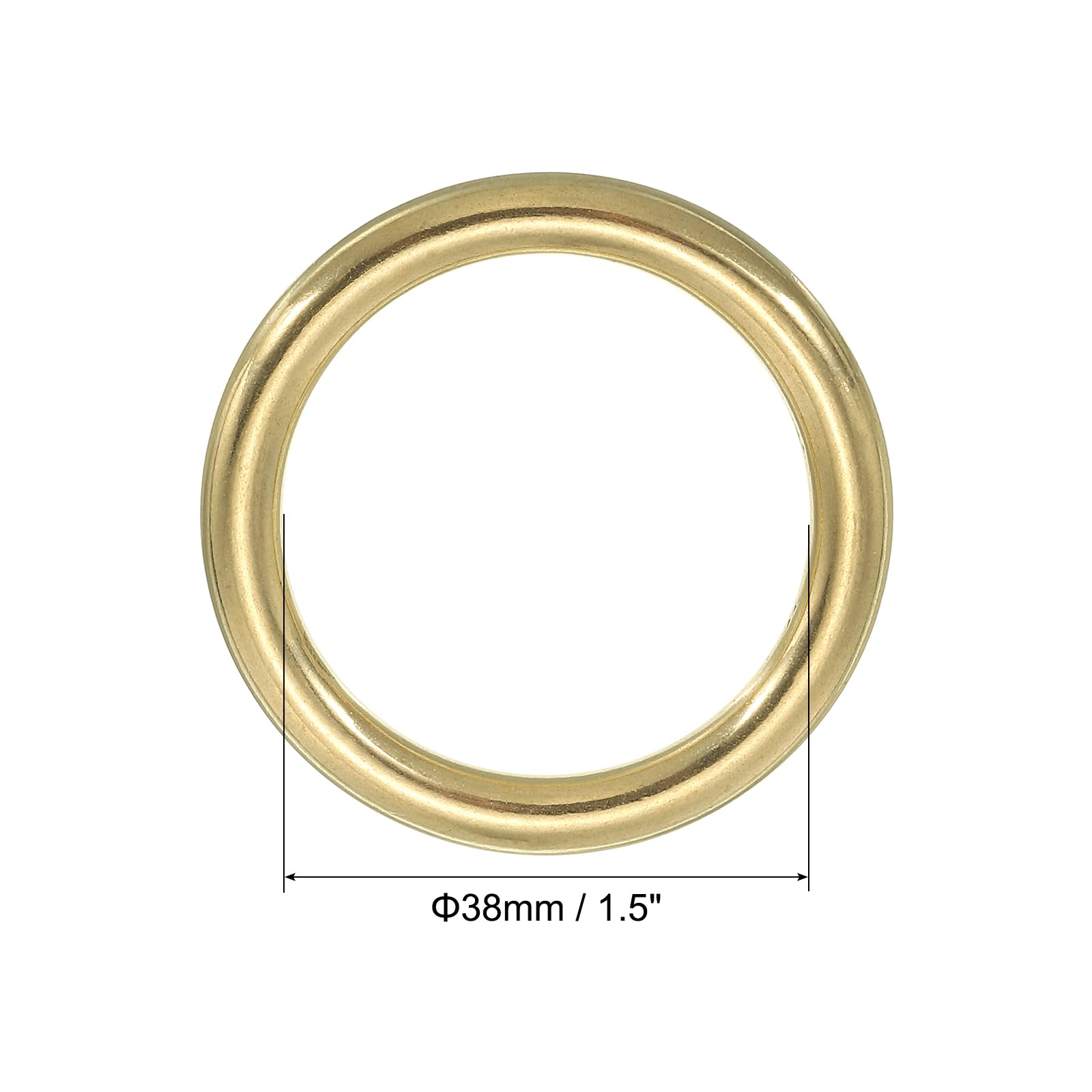 Cerchi A D In Ottone - 2 Pezzi, Larghezza 15mm, Per Portachiavi, Borse E Fai Da Te