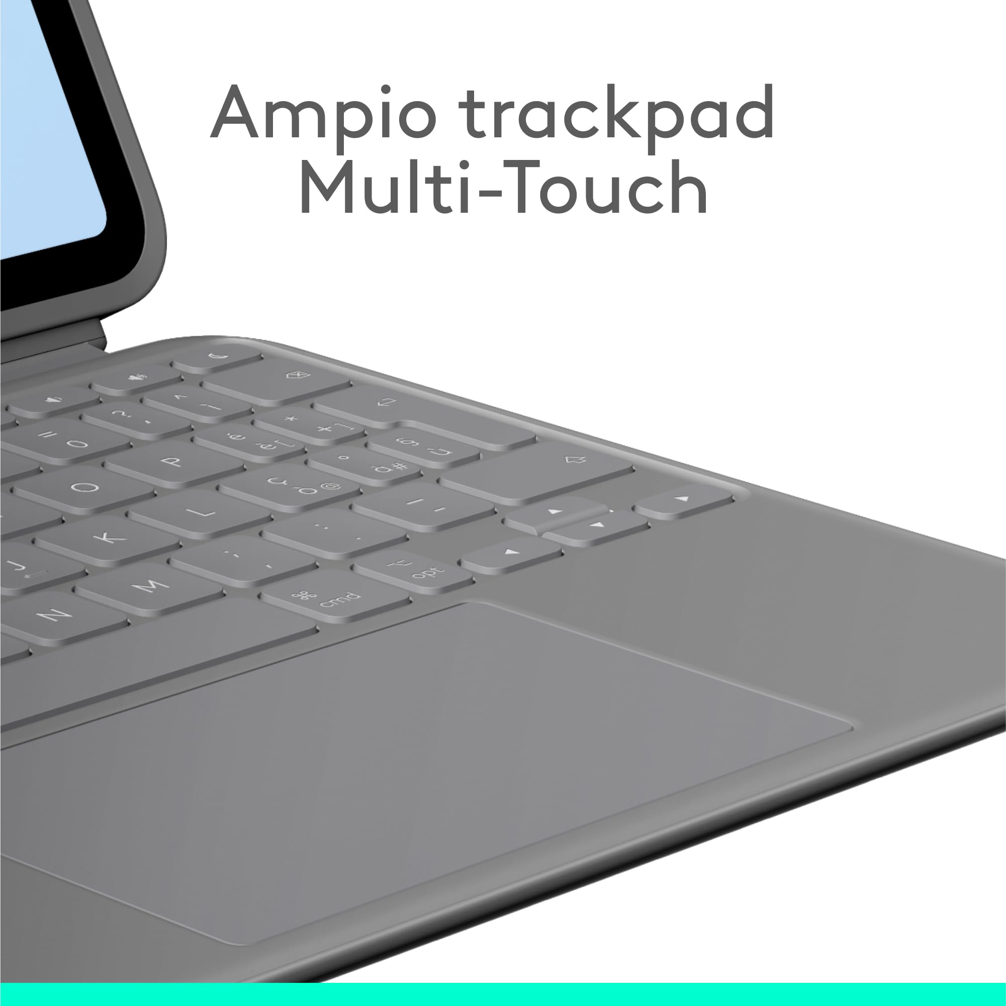 Logitech Combo Touch per iPad Air da 11 pollici (M2, M3 e M4), iPad Air (5a generazione) Custodia con tastiera - Tastiera retroilluminata staccabile con supporto - Layout Italiano QWERTY - Grigio
