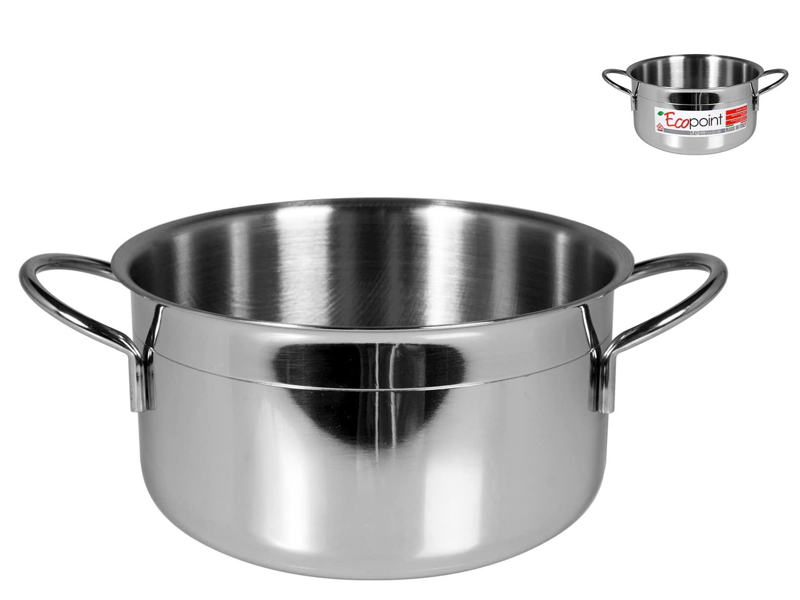 Cocotte inox 24 cm avec deux anses idéale pour les repas conviviaux en famille
