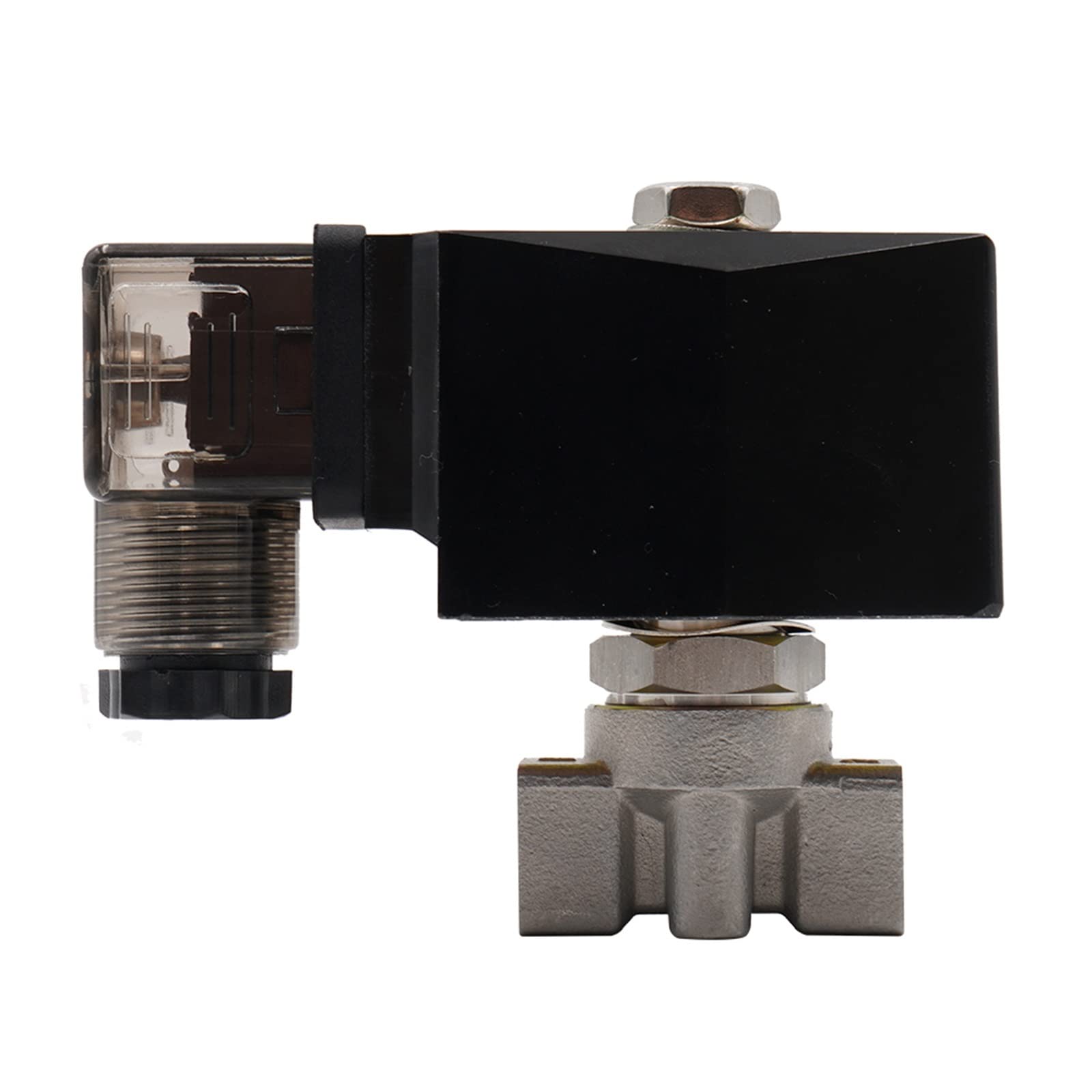 QRUYHBAJU 0.5~150 Bar 304 Stainless Steel High Pressure Normally Closed Solenoid Valve Orifice 6mm G or NPT 1/4quot; AC220V DC12V DC24V 1Pcs(Npt-ac 220v)