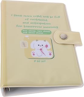 SAFIGLE Pasta De Caderno Clipes De Pasta De Cadernos De Plástico Capa De Fichário DIY Capa De Fichário Recarregável Capa De Fichário De 6 Argolas Capa De Fichário Planejador Capa De