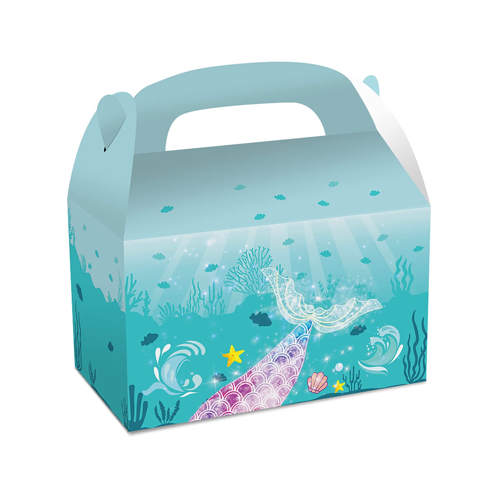 Snapklik.com : NA 12 PCS Memaid Party Favors Boxes Mermaid Birthday ...