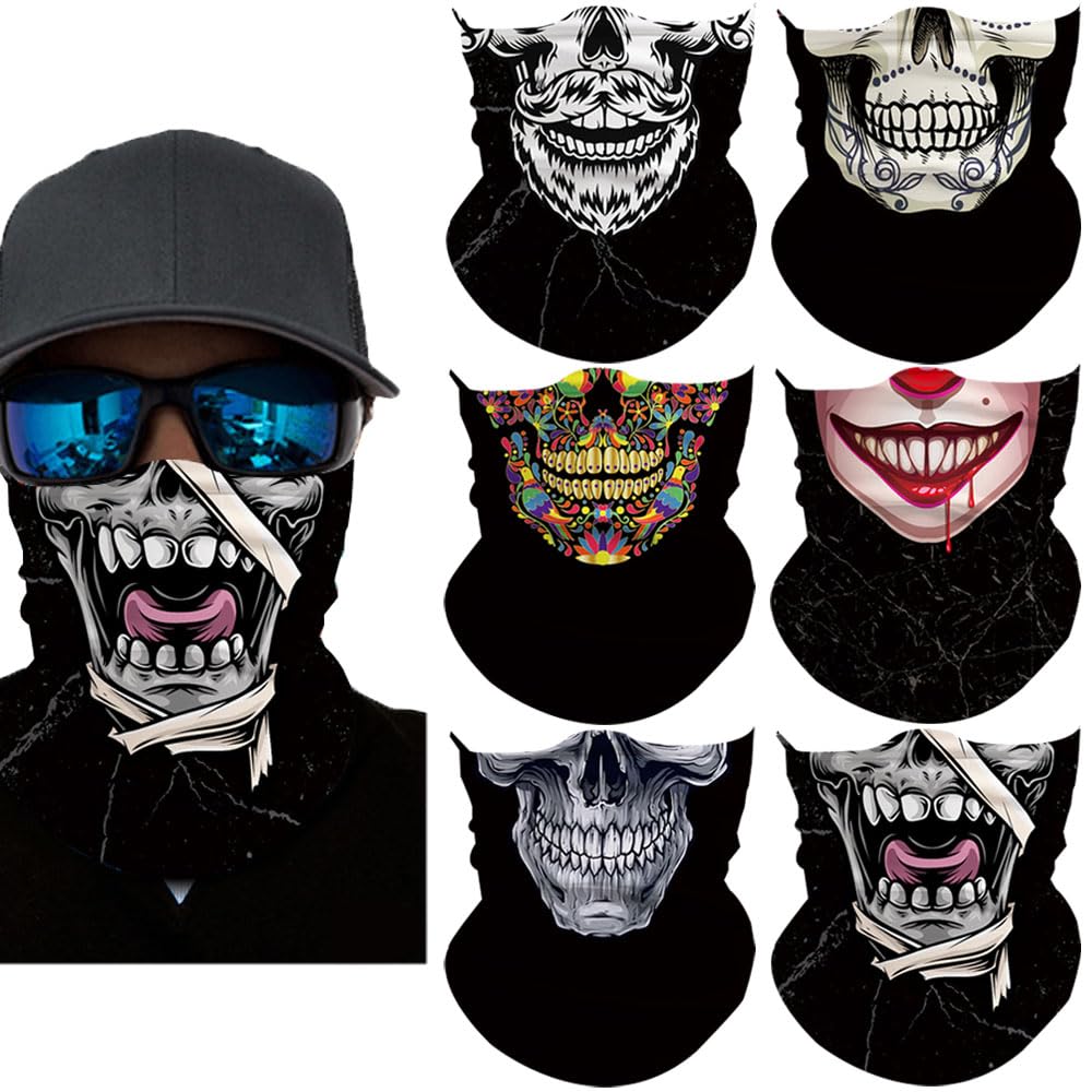 Neck Gaiter Mask,Bandana Gator Face Cover Mask Sun UV Protection,Neck Warmer Balaclava,Tube Face Scarf,Headband for Outdoor