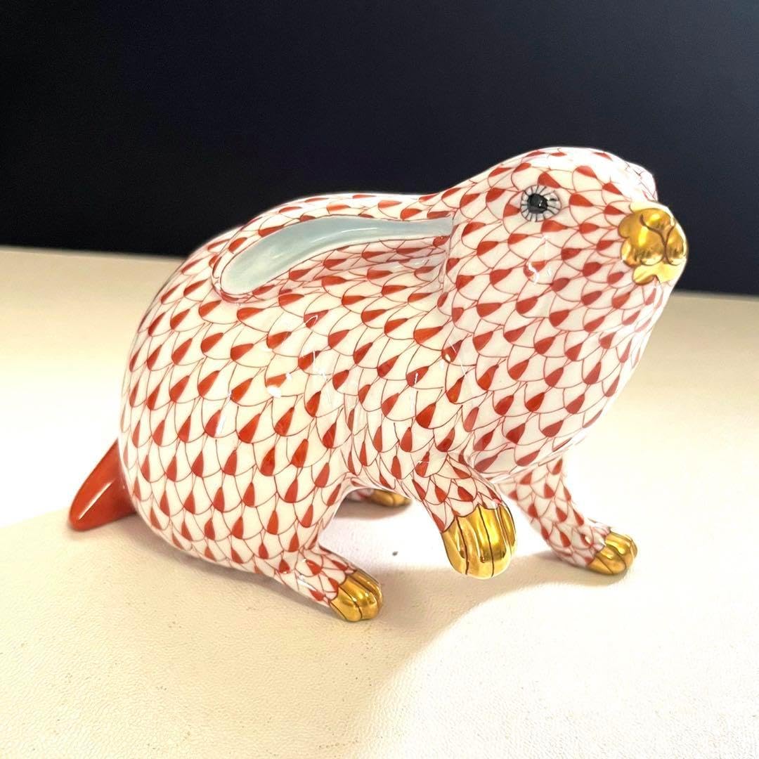 【美品】HEREND ヘレンド 干支 置物 ミミカキウサギ 卯 フィギュリン 美品】HEREND ヘレンド 干支 置物 ミミカキウサギ 卯 フィギュリン