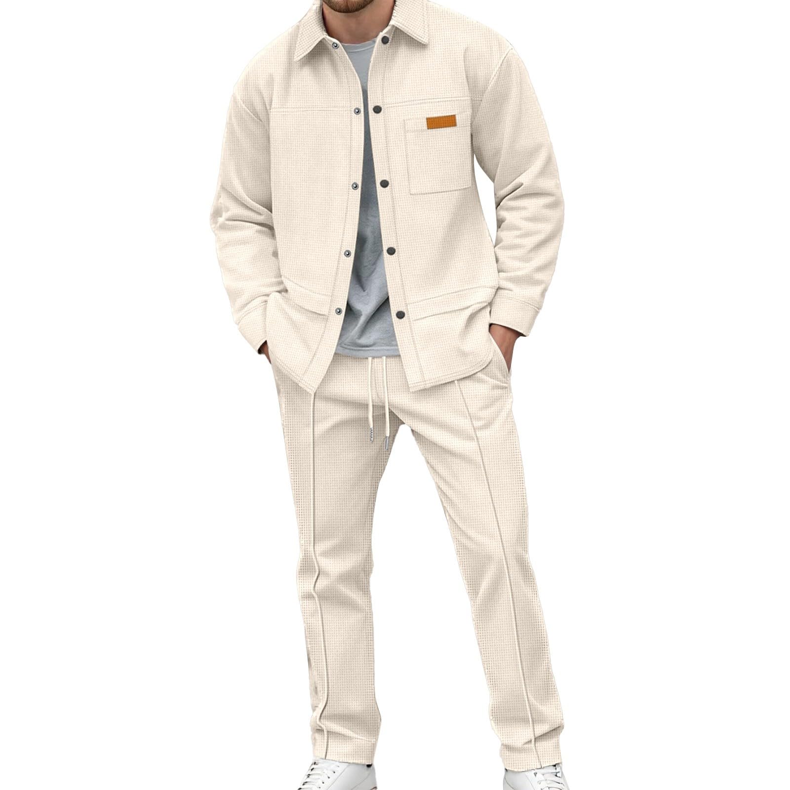 Conjunto genérico para hombre de 2 piezas de algodón, camiseta de manga corta, cuello redondo, verano, informal, transpirable, suave, cómodo, ocio, vacaciones, playa, moda A54