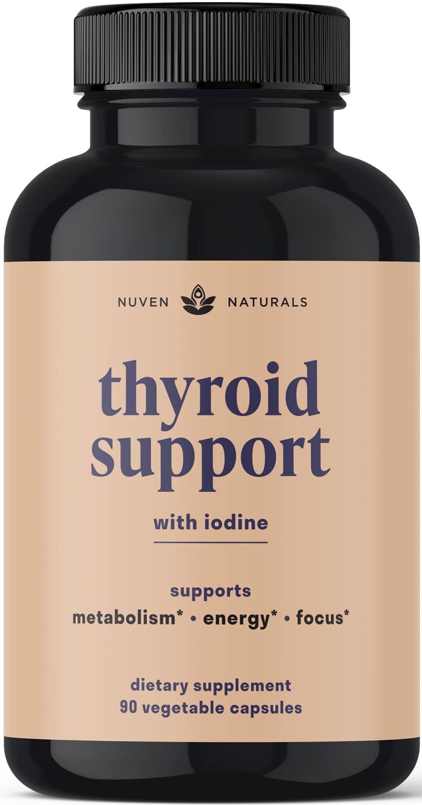 Thyroid Support — Plant Based Thyroid Support Supplement with Ashwagandha and Other Adaptogenic Herbs for Optimal Thyroid Health — Natural Formula for Energy & Metabolism, Vegetarian and Non-GMO