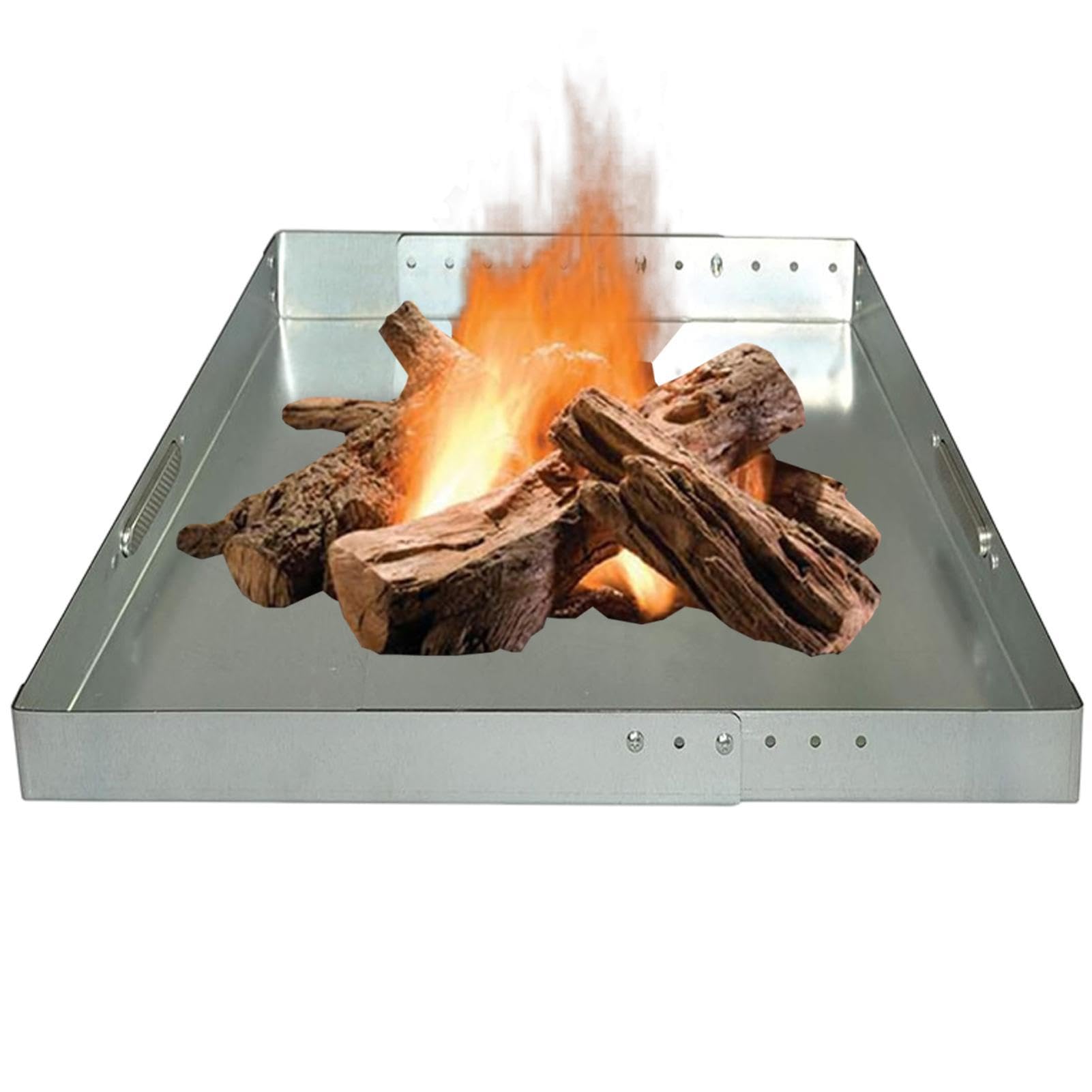 Bandeja Galvanizada para Chimenea - Cenicero Extensible Cenicero para Recoger Cenizas y Ascuas