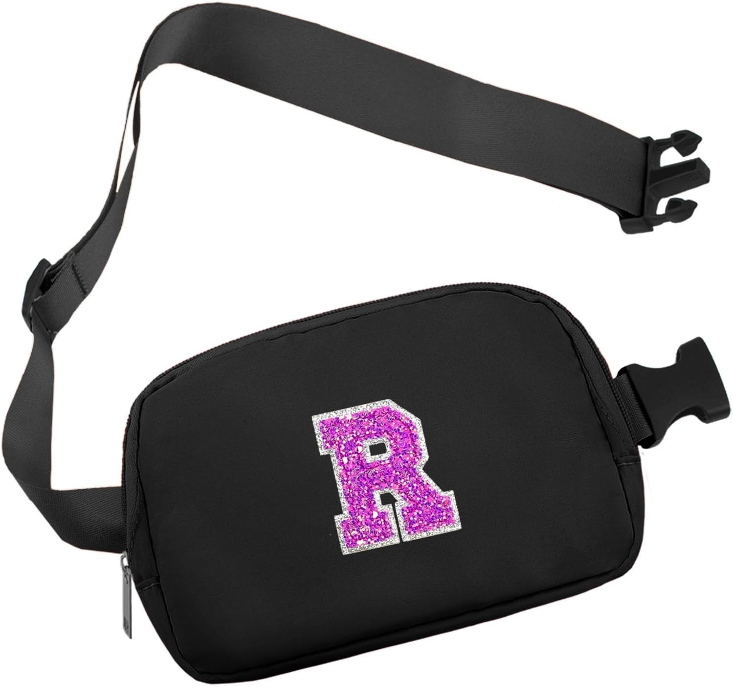 COSHAYSOO Black Belt Bag Waist Fanny Pack Small Crossbody