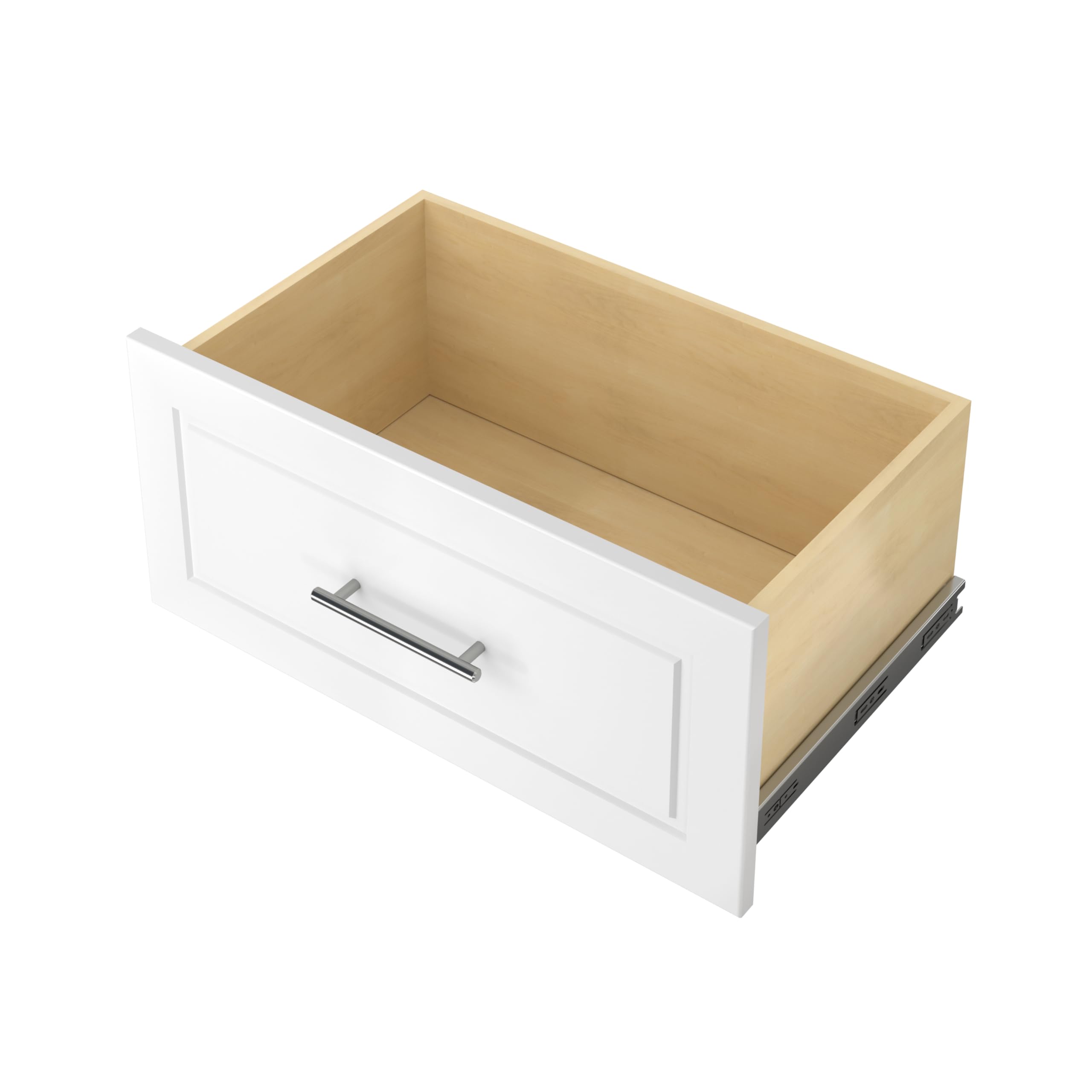 Easy Track Deluxe Drawer Kit 12 in. with Modern Raised Drawer Front - White